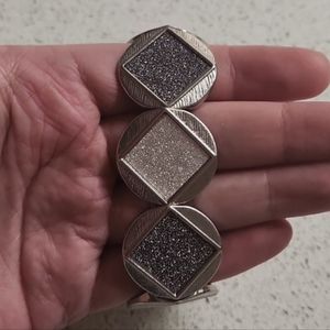 Charming Charlie Silver Sparkly Stretch Bracelet